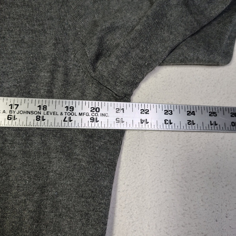 Banana Republic Sweater Mens Large Gray Silk Cashmere Blend Luxury Knit V-Neck - Picture 8 of 11